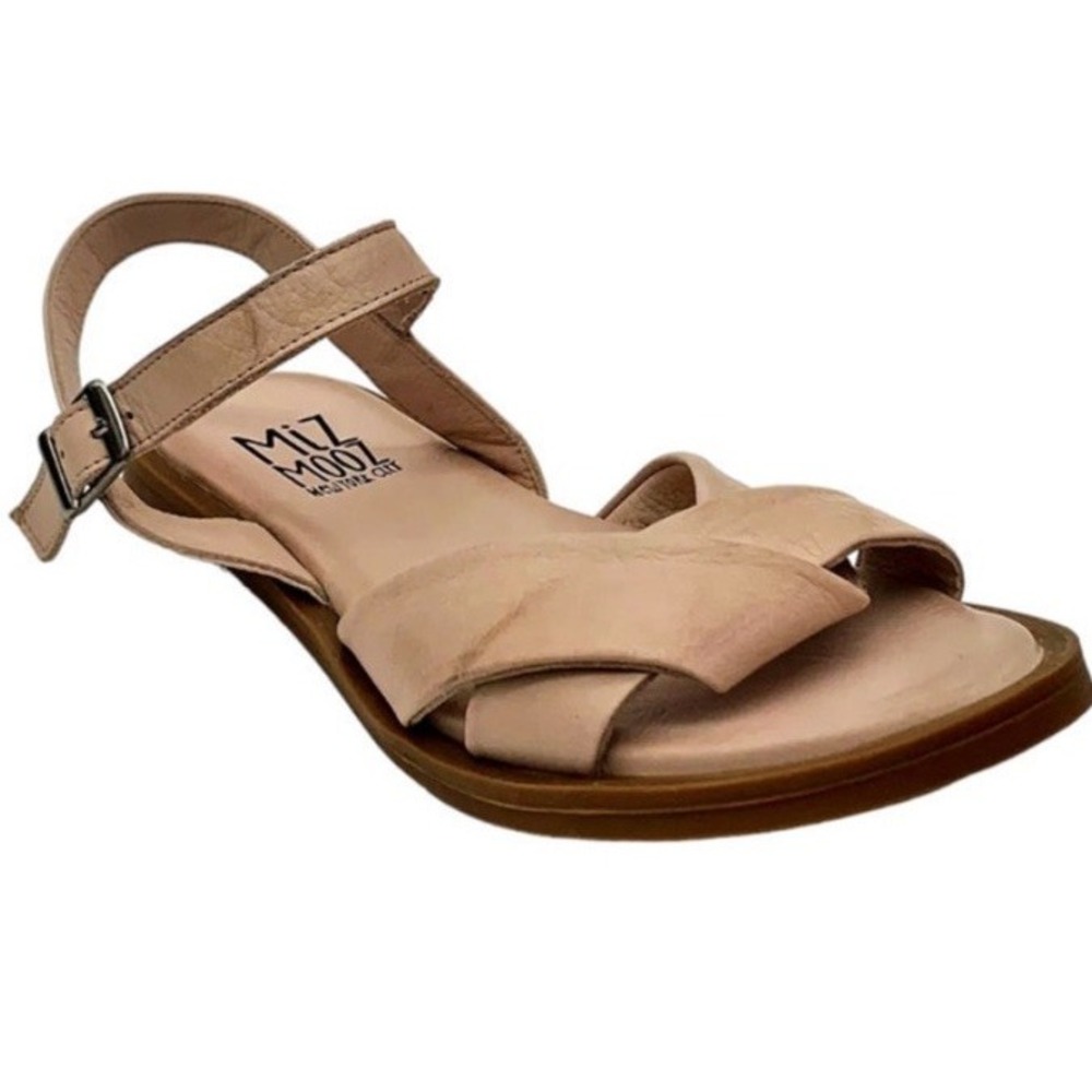 New Miz Mooz Fallyn Leather Crossover Sandals Ankle Strap Blush‎ EU 39 US 8.5-9